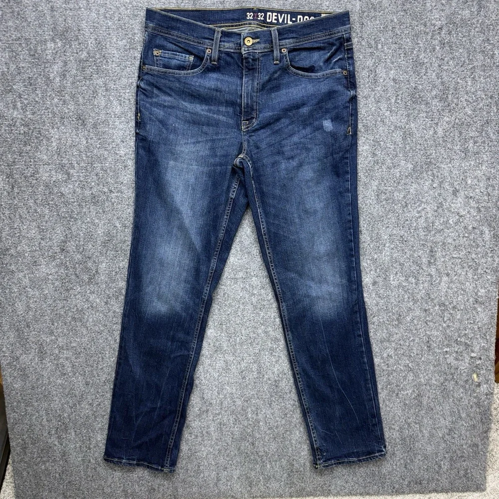 Devil Dog Dungarees Slim Straight Jeans Men's size 32 32x32 w/light spot